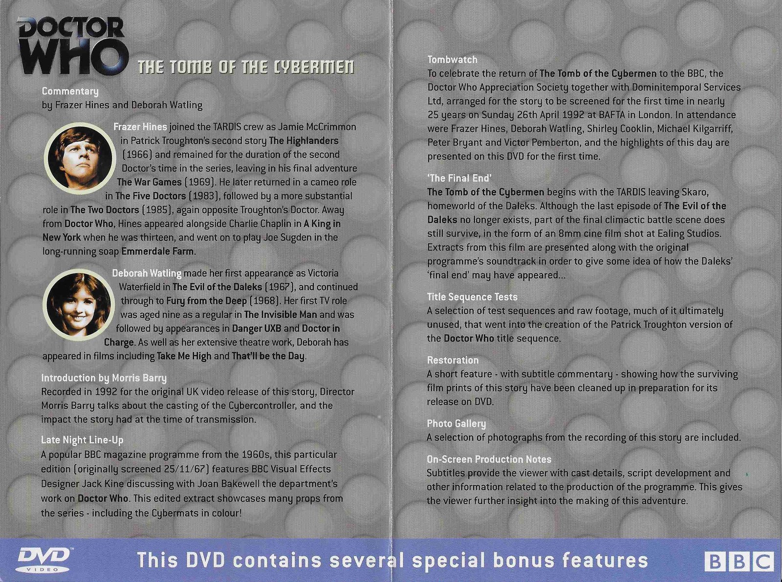 Inserts from BBCDVD 1032